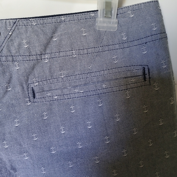 Columbia Womens Sportwear PFG Shorts Size 14 Collegiate Navy White Anchor Print - Picture 8 of 11